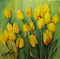 Žlté tulipány